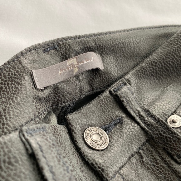 7 For All Mankind faux leather skinny jeans - Picture 4 of 5